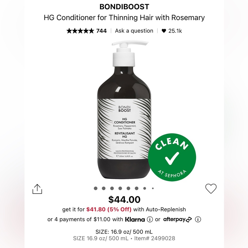 BondiBoost HG Conditioner for Thinning Hair